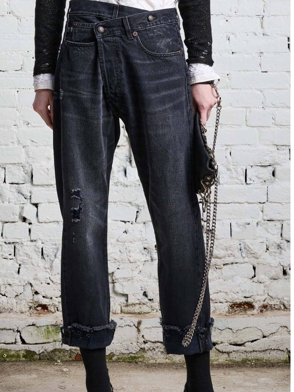 R13 crossover jeans Jake Black
